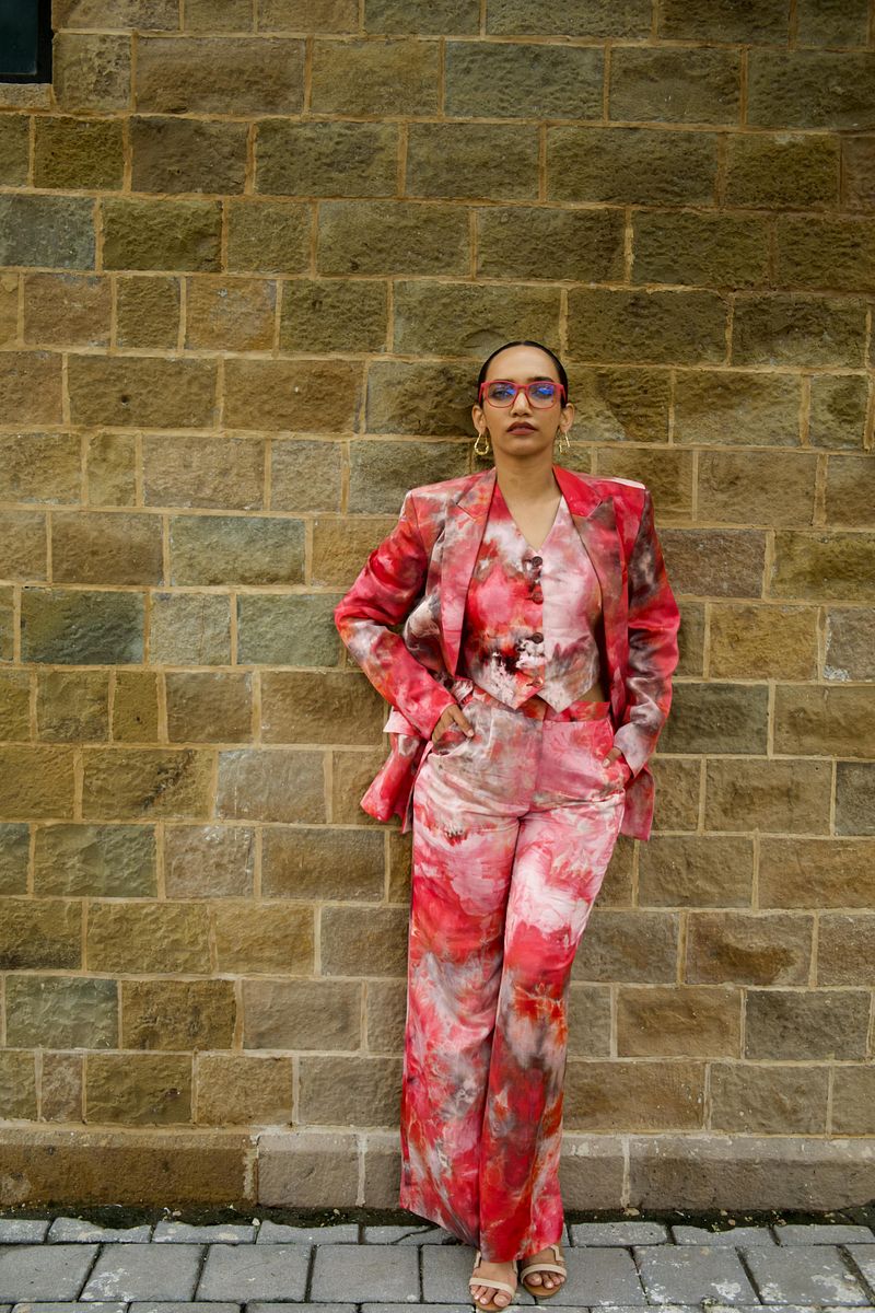 Single Breasted Blazer - Scarlet Sky