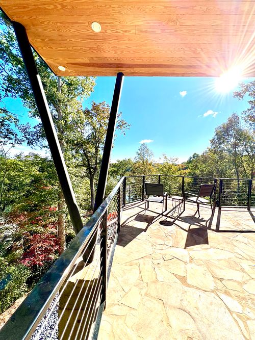 Under deck corner and seating area