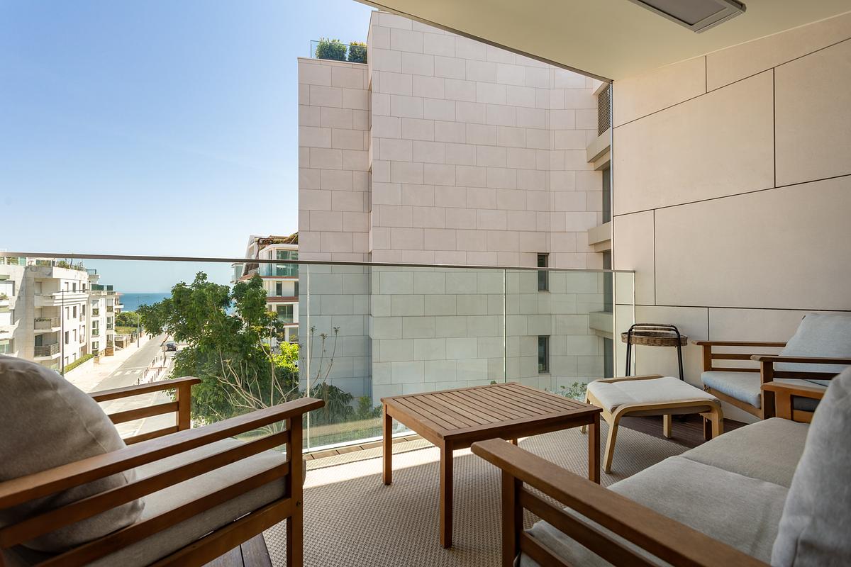 Fotografia imobili&aacute;ria de T1 de luxo com vista mar no Atlantic 