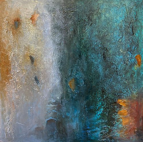 Bespoke abstract art commission by Shan Re, suitable for luxury penthouses and hospitality projects