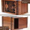 Engraved Tree of Life Scenery Wooden Urn Box for Ashes