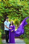DP007 - Purple Maternity Gown