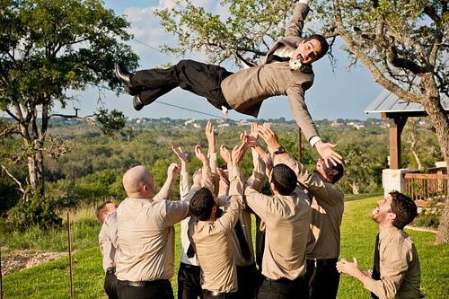 the milestone new braunfels wedding groom groomsmen portrait