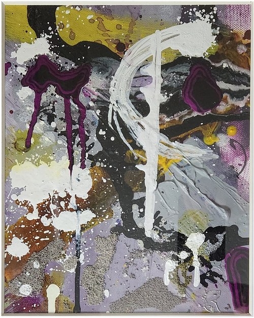 Mixed media abstract, by Elle Rosen.