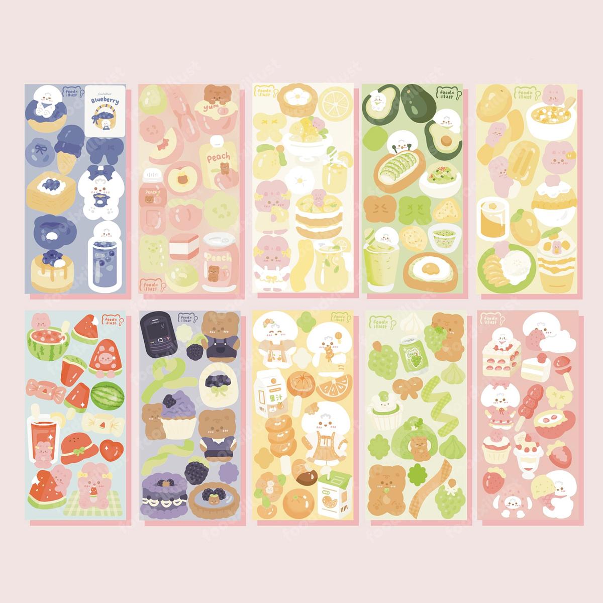 Fruits Tiny Sticker Sheets