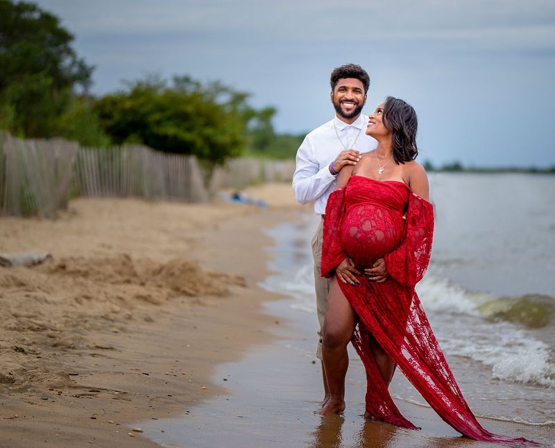 Martha and Ryan's Maternity Session Terrapin Park, Stevensville, MD