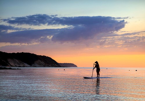 paddle boarding on Long Island Sound