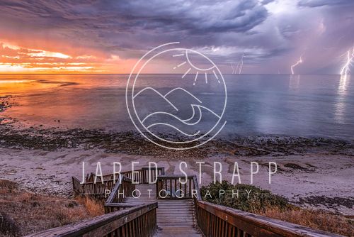 Incoming thunderstorm at Sunset, Aldinga