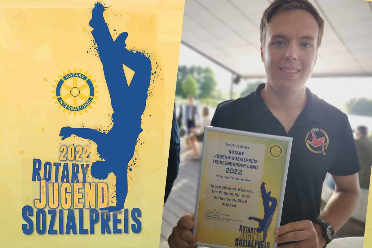 Rotary Jugendsozialpreis für Timm Grabow und seine Ibbenbürener Kickers