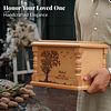 Tree of Life Engraved Wooden Urn | Beech Wood