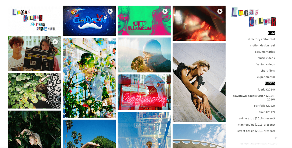 Lucas Cellers Musikportfolio-Website