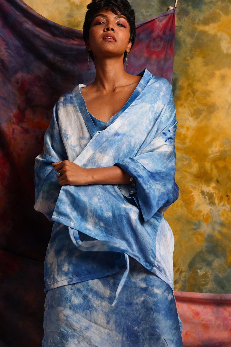 Unisex Kimono Jacket Summer Sky (Blue)