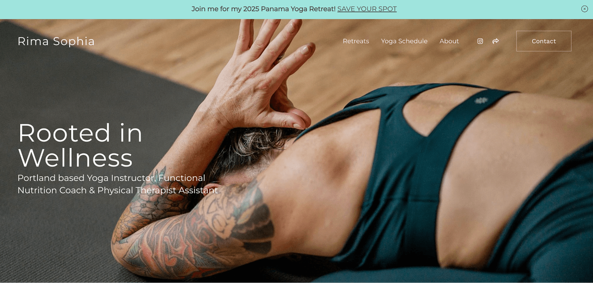 Rima Sophia's yogawebsite