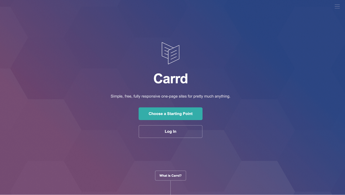Home page of Carrd