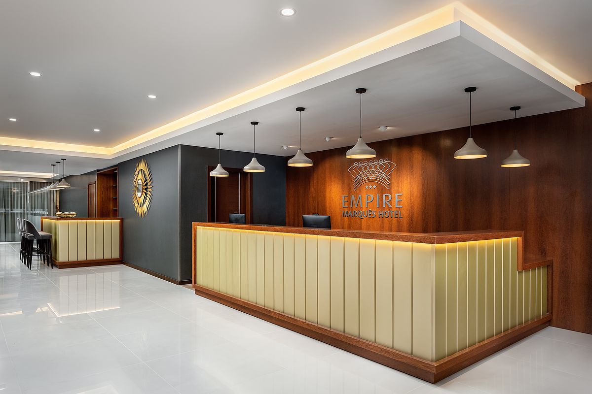 Rece&ccedil;&atilde;o do Empire Marqu&ecirc;s Hotel em Lisboa