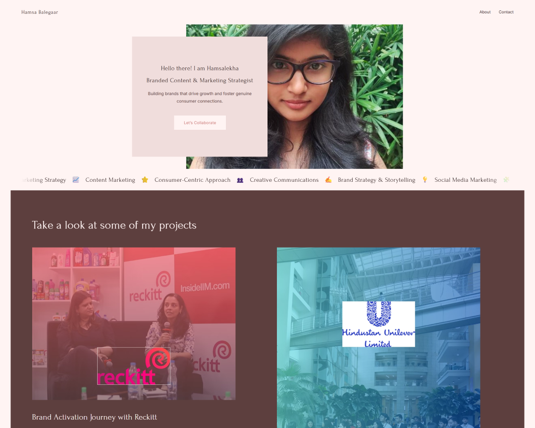 Hamsa Balegaar's Copy Writing Portfolio