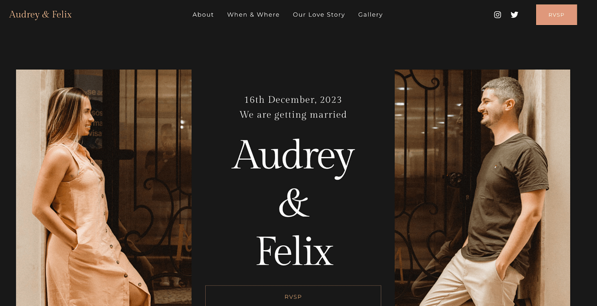 Lyric pre-made template by Pixpa