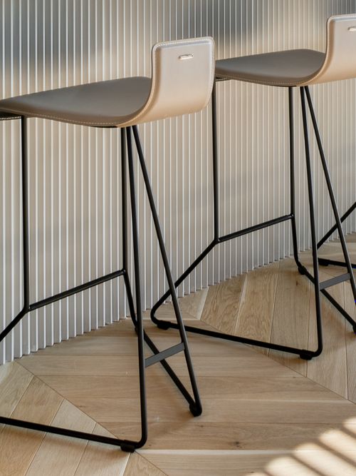 Close-up interior detail highlighting rich textures and materiality – Herculane project